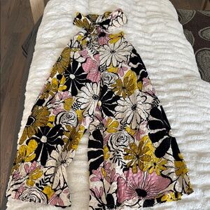 Anthropologie Yellow and Pink Patterned Garment